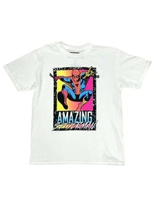 Amazing Spider-Man Boys White Short Sleeve Spider Man Tee Shirt T-Shirt Large - Picture 1 of 1