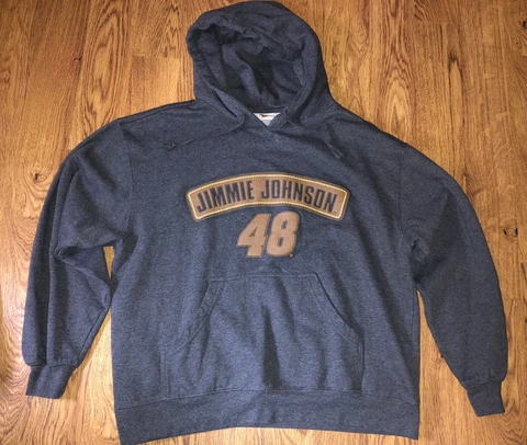 Winners Choice Mens Jimmie Johnson #48 Gray Hoodie Sweatshirt XL Cover