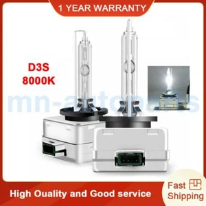 2pcs D3S D3R D3C Ice Blue 8000K Xenon Headlight Light Bulb High Low Beam Replace - Picture 1 of 8