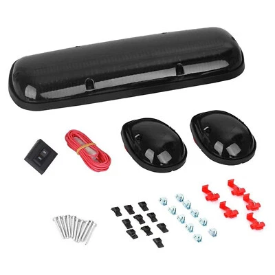 3PC Smoke Cab Roof Running Amber LED Lights for 02-14 Chevy Silverado/GMC Sierra - Image 1 of 4