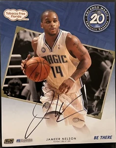 Jameer Nelson Signed Orlando Magic 8x10 Photo SGA NBA Basketball #1085/1500 - Picture 1 of 1