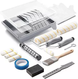 17 Piece Paint Roller Kit 9"4" FrameTrays Microfiber Cover Paint Kit House - Picture 1 of 6