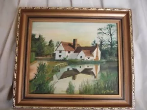 Vintage Painting Willy Lotts Cottage By FW Baker Signed - Picture 1 of 3