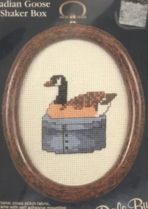 Canadian Goose on Shaker Box Country Cross Stitch Kit with Frame (NIP) - Picture 1 of 5