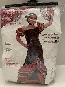 Halloween Flamenco Girl Costume Small 4-6 Dress and Headpiece - Picture 1 of 8
