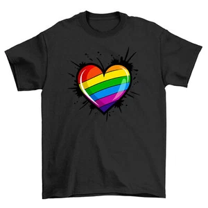 Pride_33 Rainbow Heart - Divertida y Colorida Camiseta Orgullo LGBTQ+, Unisex Estampada - Imagen 1 de 46