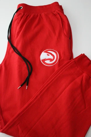 ATLANTA HAWKS NBA RED WARM UP PANTS SZ:4XL 4X NEW WITH DEFECTS Cover