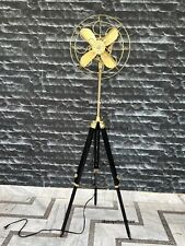 New Antique Brass Floor Fan with Tripod Electronic Solid Brass Fan gift