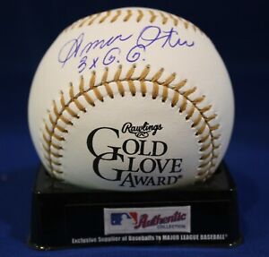Autographed Amos Otis Official Rawlings Gold Glove Major League Baseball w/COA
