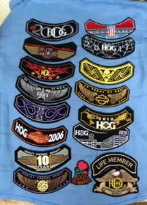 Menge 17 Harley Hog Besitzer Patches - Bild 1 von 1