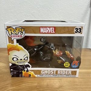 Funko POP Marvel 33 Glows in the Dark PX Exclusive Ghost Rider - Picture 1 of 6