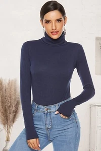 Ribbed turtleneck bodysuit - long sleeve - Picture 1 of 32