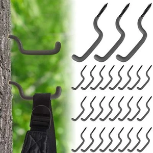 Amylove 80 Pcs Bow Hangers for Tree Stand Bow Hooks 4.5 x 1.5 Inch (Black) - Picture 1 of 6