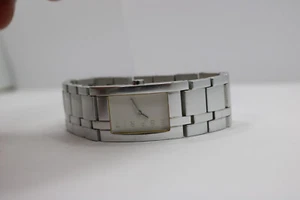 Womens Espirit 105895 Rectangle Stainless Steel Watch New Battery - Picture 1 of 6