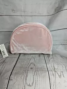 NEW Pink Velvet Make-up Storage Bag Pouch Zip Closure 8" W X 5.5" H - Picture 1 of 6