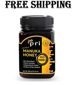 P.R.I Manuka Honey MGO 1000+ 1.1LB High Strength - Raw Manuka Honey 500g Jar - Picture 1 of 6