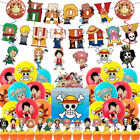 One Piece Theme Anime Balloon Happy Birthday Banners Cake Topper Party Decor Set
