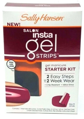 Kit de inicio de tiras de gel Sally Hansen Salon Insta, no vino (mini lámpara LED) Foto 1 de 2