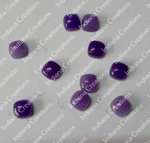 Kissen Cabochon Natur Lila Jade 6x6mm bis 12x12mm Kalibriert Lose Edelstein - Bild 1 von 7