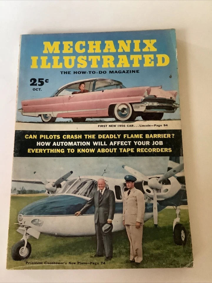 Mechanix Illustrated, October 1955 Can Pilots Crash The Deadly Flame Barrier Foto 1 de 1