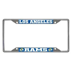 Fanmats NFL Los Angeles Rams Chrome Metal License Plate Frame - Picture 1 of 1