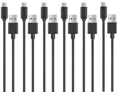 Paquete de 6 cables de carga rápida cargador micro USB de 3 pies para teléfono Samsung Android  Foto 1 de 3