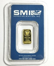 Sunshine Minting 1 Gram Gold Bar