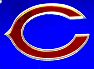 Placa de licencia láser Chicago Bears - azul gran brillo HOMBRE cueva IT - Imagen 1 de 2