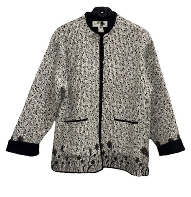 Chaqueta Orvis Ligera Estampado Floral Botón Frontal, Con Bolsillos Talla Mediana Foto 1 de 4