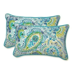  Paisley Indoor/Outdoor Accent Throw Pillow, Plush Fill, Weather, and Fade  - Picture 1 of 7