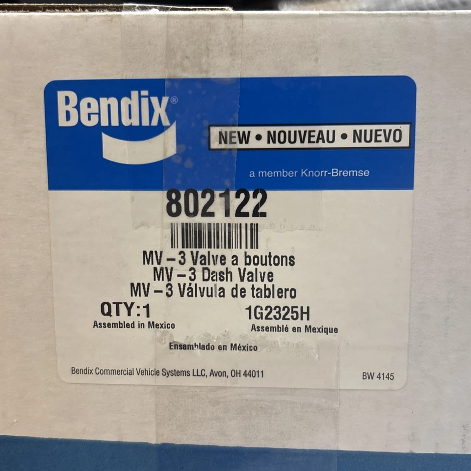 Válvula de tablero Bendix MV-3 802122BXW genuina OEM - ¡Envío rápido y gratuito! Foto 1 de 2