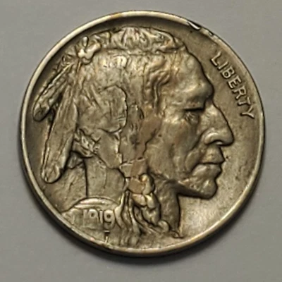 #3 nicer low mintage Very Fine++ 1919 D Buffalo Head Nickel - Image 1 of 2