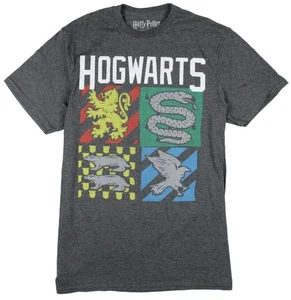 Camiseta Harry Potter Hogwarts Crest Hombre Color Carbón - Talla LG/XL - Imagen 1 de 2