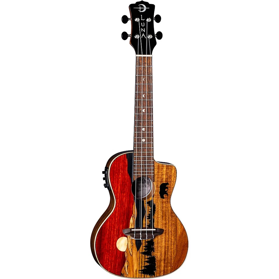 LUNA Guitars Vista Bear Tropical Wood Concert Acoustic-electric Ukulele Gloss