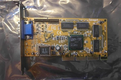 Video graphics card S3 Savage 4 Pro-M AGP  16 MB GPU working 86C396 VGA - image 1 of 4