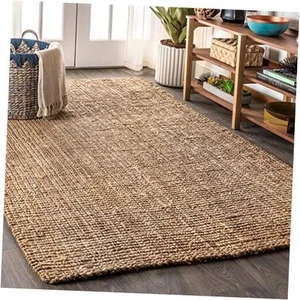 NRF102A-3 Pata handgewebte klobige Jute Indoor 3' x 5' (rechteckig) natürlich - Bild 1 von 7