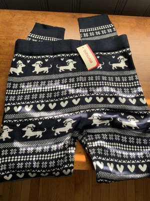Dachshund Wiener Perro Navidad Cintura Leggings Talla Mediana Totalmente Nuevos Foto 1 de 4