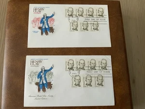 1983 #1846 3c Henry Clay - 2 House Of Farnam FDCs - Picture 1 of 1