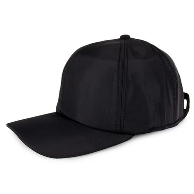 Cappello nero con visiera invernale a becco cappellino caldo da uomo berretto - Immagine 1 di 4