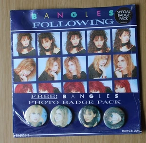 The Bangles: Following. '67 UK Badge Pack. BANGS 2. Still sealed!!. - Picture 1 of 2