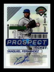2024 Panini Prospect Edition Yanquiel Fernandez #141 Prospect Ticket Autograph - Bild 1 von 2