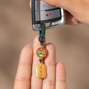 Brass Body Protector Protective Talisman Car Key Ring Lanyard Mobile Phone Ch-^- - Picture 1 of 16