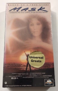 Mask  Rocky Dennis Story VHS Video Tape FACTORY SEALED Universal Watermarks Cher - Picture 1 of 7