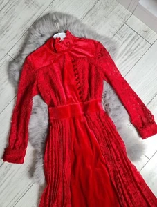 Red Party Dress Women For Winter - Picture 1 of 8