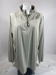 Greg Norman Pullover Mens XL Play Dry Tan 1/4 Zip Performance Activewear Golf - Picture 1 of 12