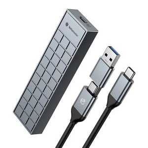 M.2 NVMe Enclosure USB C 10Gbps NVMe SSD Enclosure Thunderbolt 3 Compatible f... - Picture 1 of 7