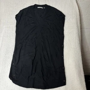 Womens Zacket & Plover Knit Long Top Size S Black Merino Blend Italian Yarn - Picture 1 of 8