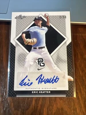 Eric Heatter 2016 Leaf Perfect Game National Showcase Black Auto #BA-063 /50 - Image 1 of 4