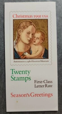Scott #BK193 (2578a) Madonna (Mary, Christmas) Booklet of 20 Stamps - MNH PC#8 - Image 1 of 3