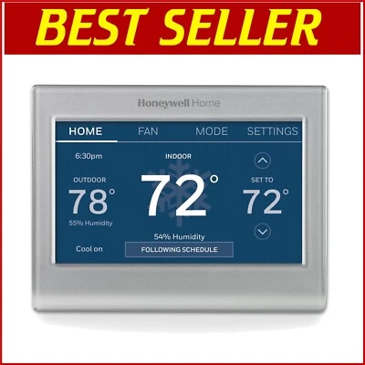 Energy Star Certified Wi-Fi Color Thermostat - Programmable for Ultimate Comfort - Image 1 of 4